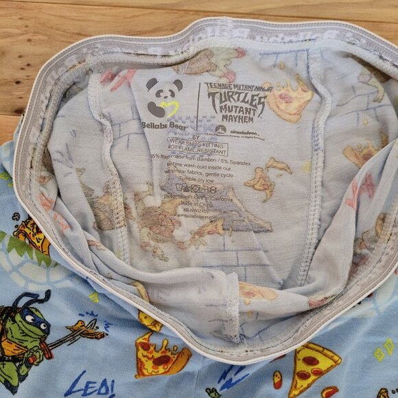 BELLABU BEAR NINJA TURTLES BAMBOO PAJAMAS SIZE 6Y - Picture 6 of 7
